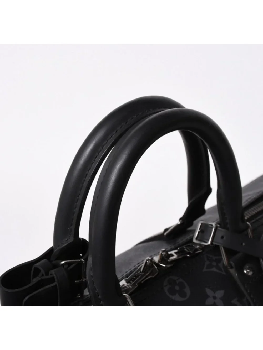 Louis Vuitton Keepall Bandouliere 45 Monogram Eclipse Canvas Black Leather